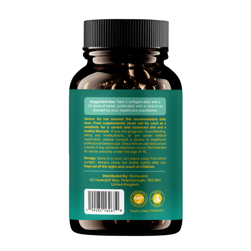 Omega-3 Fish Oil Complex 2000mg – 120 Softgels | High Strength with 660mg EPA & 440mg DHA per Daily Serving | Wild Fish Oil | Food Supplement | 2 Months Supply