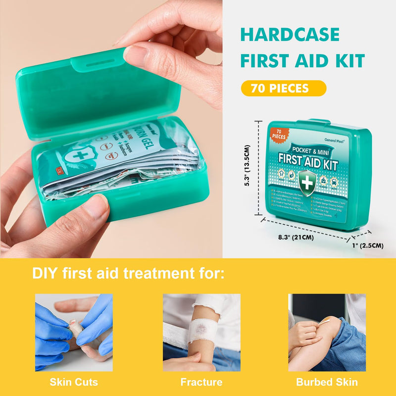[Australia] - General Medi 420 Piece First Aid Kit, 6 Individual Boxes of 70 Items Each - Contains Premium Medical Supplies for Travel, Home, Office, Vehicle, Camping, Workplace & Outdoor (420 pcs, 6 Pack) 420 Pieces 