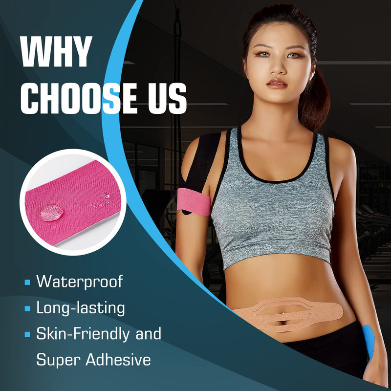 [Australia] - Kinesiology Tape (2/Pack) for Sports and Recovery, Water Resistant, Latex Free Premium Elastic Cotton Athletic Tape by Weltroice (2/Pack, 16.4FT Each, Nude) 2/Pack, 16.4FT Each 