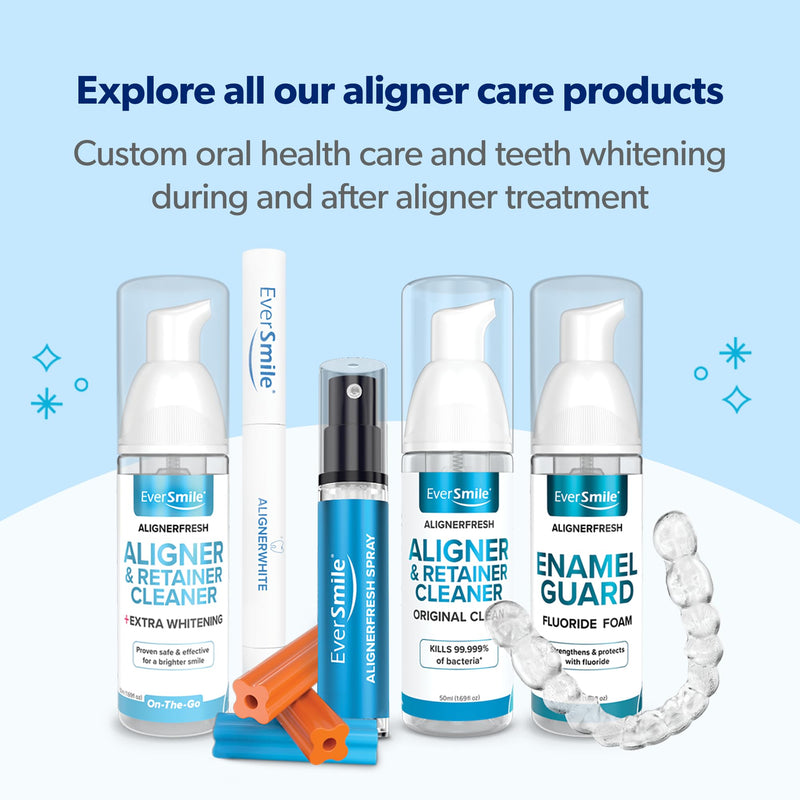 [Australia] - EverSmile AlignerFresh Original Clean Foam ‚Äì Cleaner Compatible w/Invisalign and All Clear Aligners & Retainers ‚Äì Eliminates Bacteria, Whitens Teeth, Fights Bad Breath ‚Äì 50ml (1 Pack) 1.69 Fl Oz 1 Pack 