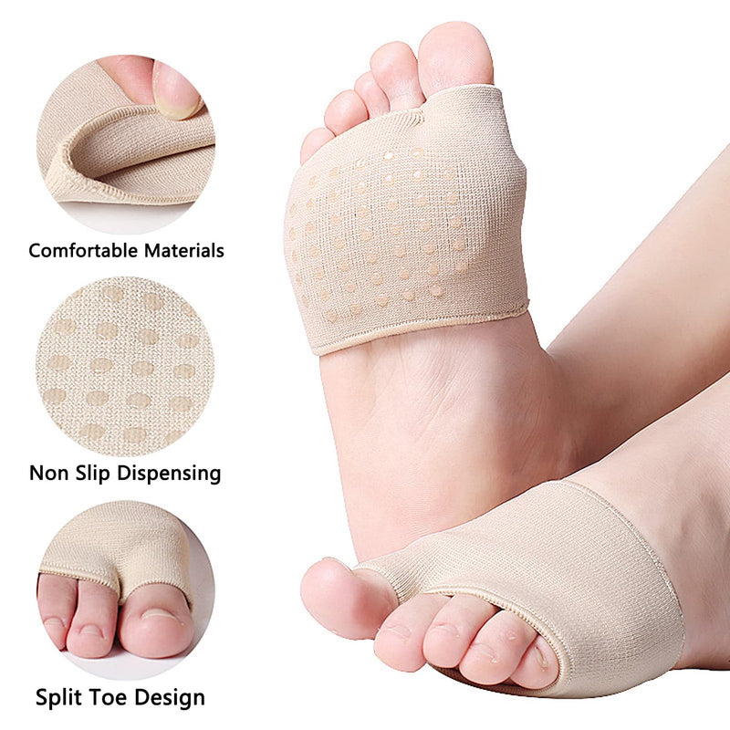 [Australia] - Metatarsal pads for women, 2 pairs of ball of foot pads, forefoot, ball of foot cushions for men, shoe pads, foot pads for pain relief with soft, breathable Lycra fabric (S) S 