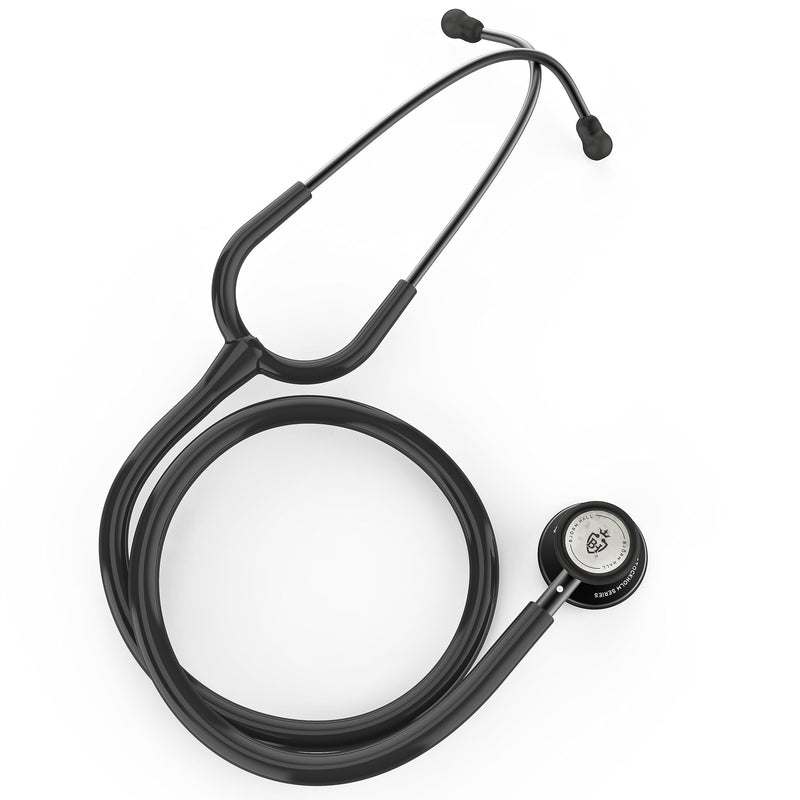 [Australia] - Scandinavian Classic Matte Black Stethoscope | Lightweight 5.1oz All Black Stethoscope | Stainless Steel Dual Head Turnable Chestpiece | Nursing Stethoscope | Black Tube 29in | MBB Matte Black - Black 