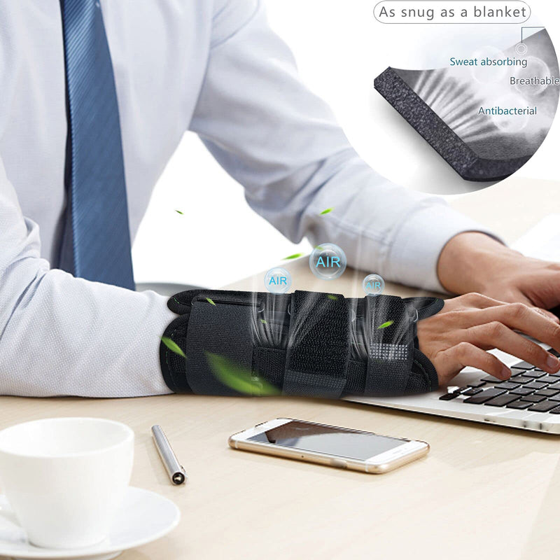 Wrist Brace with Thumb Spica Splint for De Quervain's Tenosynovitis Carpal Tunnel Pain Wrist & Thumb Stabilizer for Tendonitis Arthritis, Sprains & Fracture Forearm Support Cast (Left M/L) Left Update Medium / Large