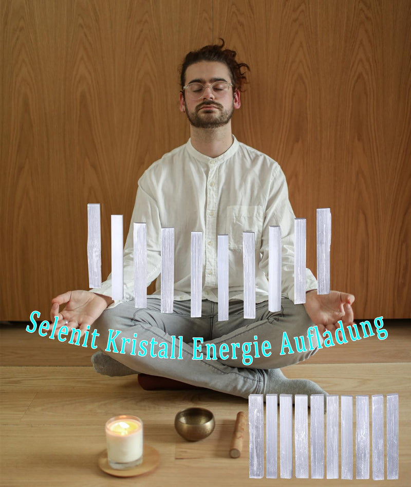 [Australia] - AWARDSEN 6 PCS 4" Selenite Stone in Bulk, Large Selenite Crystals, Gemstones, Healing Stones for Witchcraft Ceremony, Reiki and Chakra Balancing 