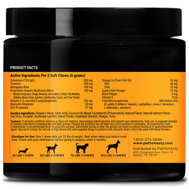 PetHonesty Chlorhexidine Shampoo + Allergy Support Soft Chew Bundle - All-Natural Dog Vitamins, Fish Oil for Dogs, Omega 3 for Dogs, Itch Relief, Shiny Dog Coat, Dog Shampoo for Allergies - PawsPlanet Australia