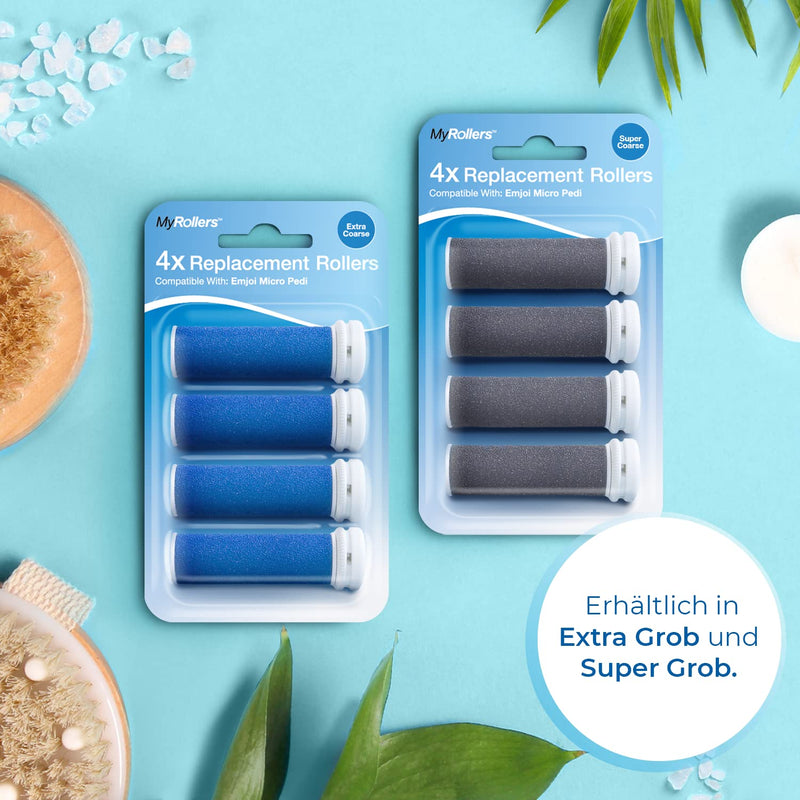 [Australia] - My Rollers Mineral replacement rollers (blue) for Emjoi Micro Pedi in a pack of 4 | Rough 