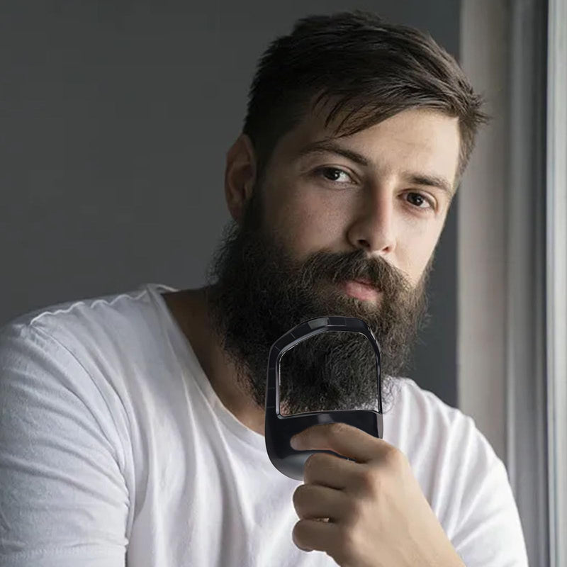 [Australia] - FINELYCR Pack of 5 beard stencils, goatee stencil, men's beard stencil, goatee shaving stencil, 5 different sizes, for men, shaving aid accessories for beard contour 