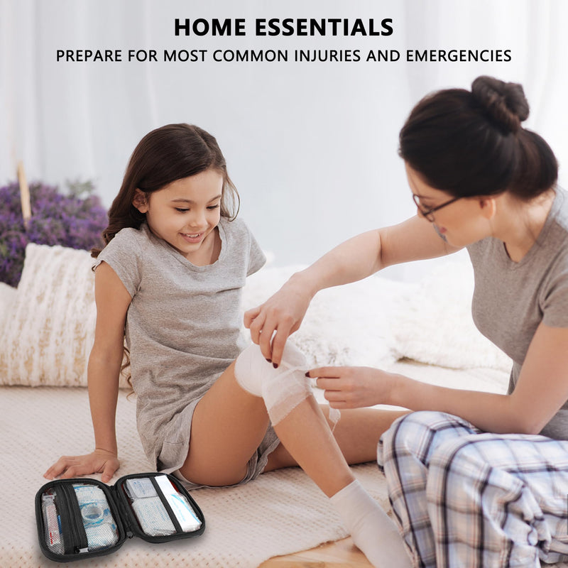 [Australia] - Mini First Aid Kit - 120 Piece Small Waterproof Hard Shell Medical Kit for Car, Home, Office, Travel, Camping, Sports, Outdoor, School - Emergency First Aid Supplies and Survival Kit 