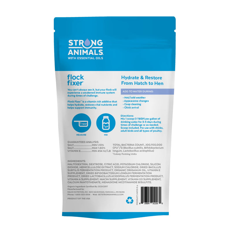 [Australia] - Flock Fixer – Supports Immunity of Backyard Chickens During Times of Challenge, Contains Organic Oregano Essential Oils (5.5 oz. Pouch) Prebiotics, Probiotics & Oregano Essential Oil 
