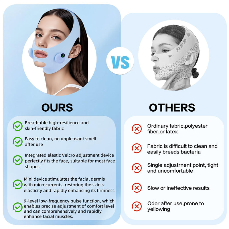 [Australia] - V-Shaped Face Machine Double Chin Reducer, Electric Double Chin Reducer & Face Lifting Device with 6 Modes 9 Intensity Levels 