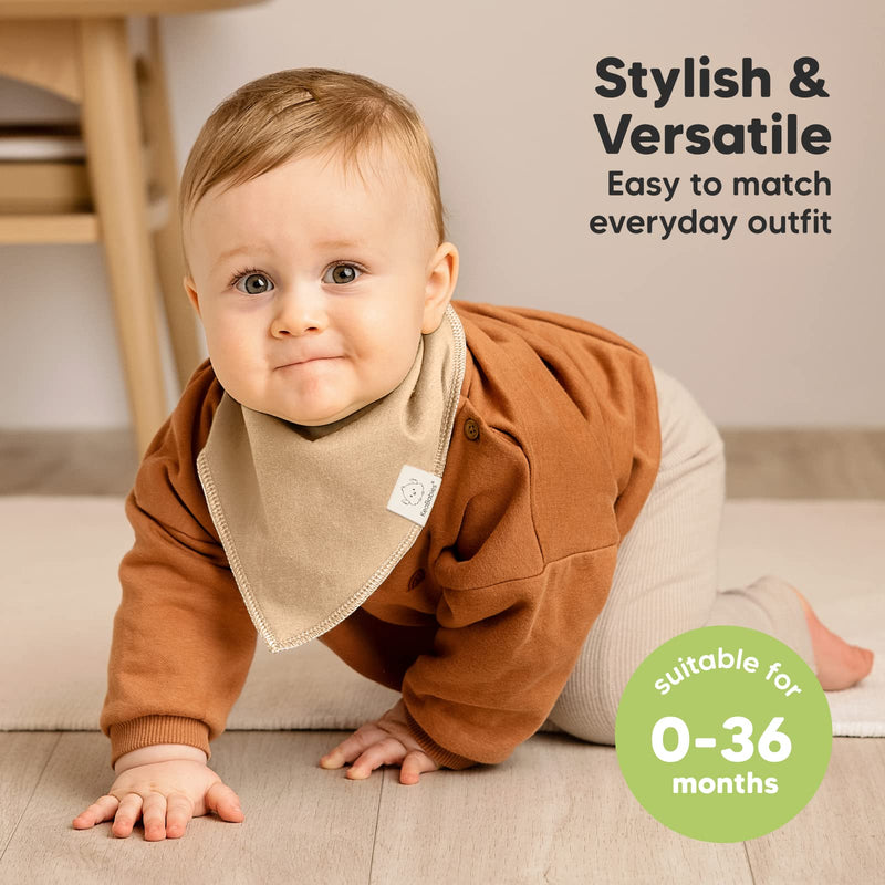 [Australia] - 8-Pack Organic Baby Bandana Drool Bibs for Girls - Super Absorbent Baby Bibs for Baby Girls, Baby Boys, Soft Cotton Bandana Bibs, Baby Drool Bib, Teething Bibs for Infant, Toddler(Muted Pastel) Muted Pastel 