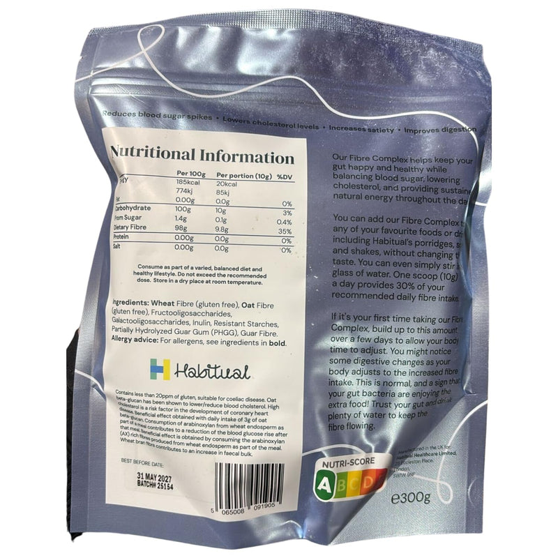 HABITUAL Soluble Fibre Food Supplement Plant Based Source of Daily Dietary | Vegetarian, Gluten Free Diets and Non GMO 100% Natural