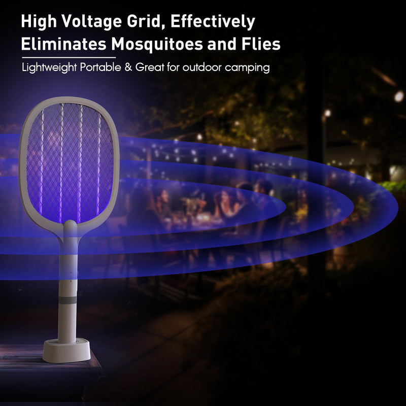 [Australia] - Bug Zapper Racket, Electric Fly Swatter Rechargeable Mosquito Zapper for Indoor and Outdoor - 2000mAh (1 Pack, 2000 mAh) 1 Pack, 2000 mAh 