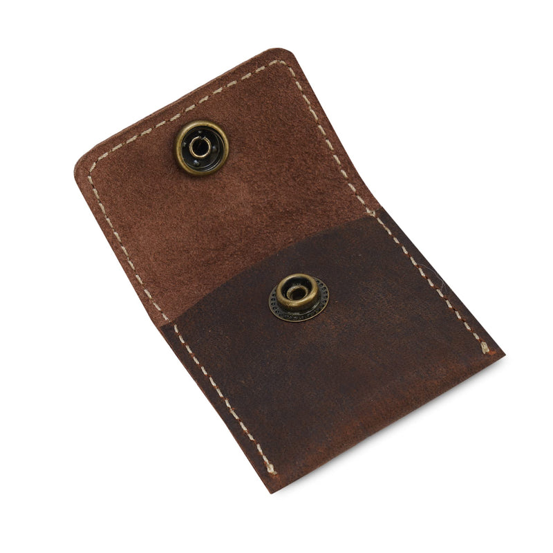 Leather cosmetics bag, Ring Pouch with soft leather inside, Dopp kit, Toiletry bag for men and women