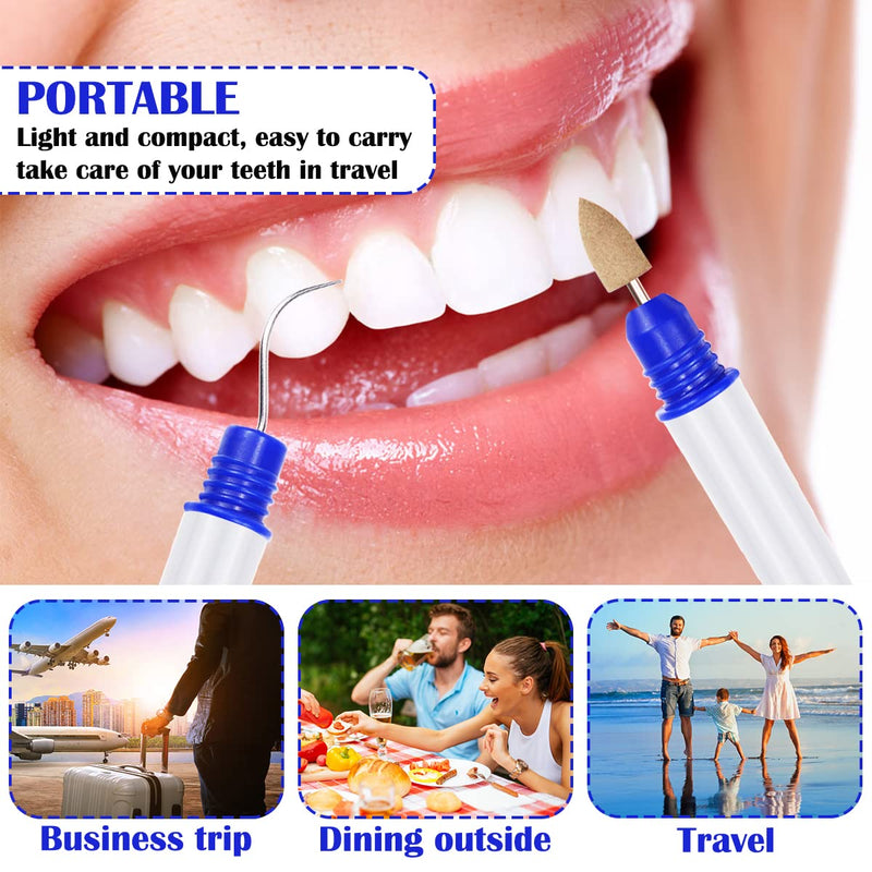 Fercaish 2 Pcs Travel Teeth Cleaning Tools, Dental Tools To Remove Plaque and Tartar, Portable Dental Hygiene Oral Care Kit with Plaque Remover and Tartar Scraper