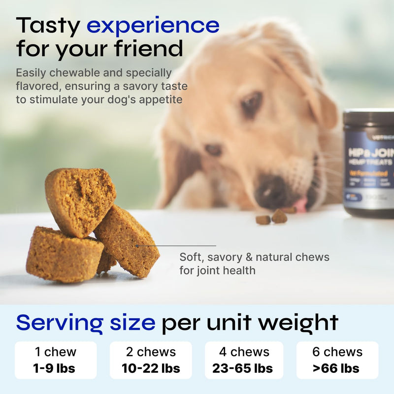 Glucosamine for Dogs - Hemp Joint Supplement for Dogs - Glucosamine Chondroitin for Dogs with MSM - Hip and Joint Chews for Dogs Mobility Support - Hip & Joint Pain Relief- Hemp Seed Oil, Vitamin C Duck 130 count - PawsPlanet Australia