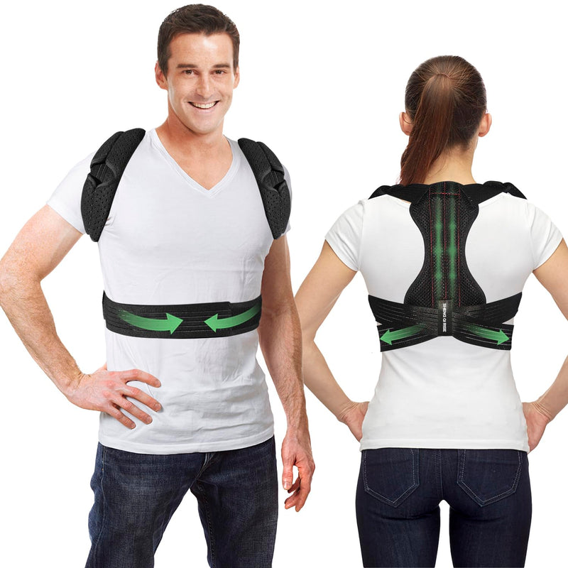 Female and male posture correctors, adjustable and providing comprehensive back support, suitable for relieving upper and lower back, shoulders, neck, collarbones, etc X-Large(37"-47")