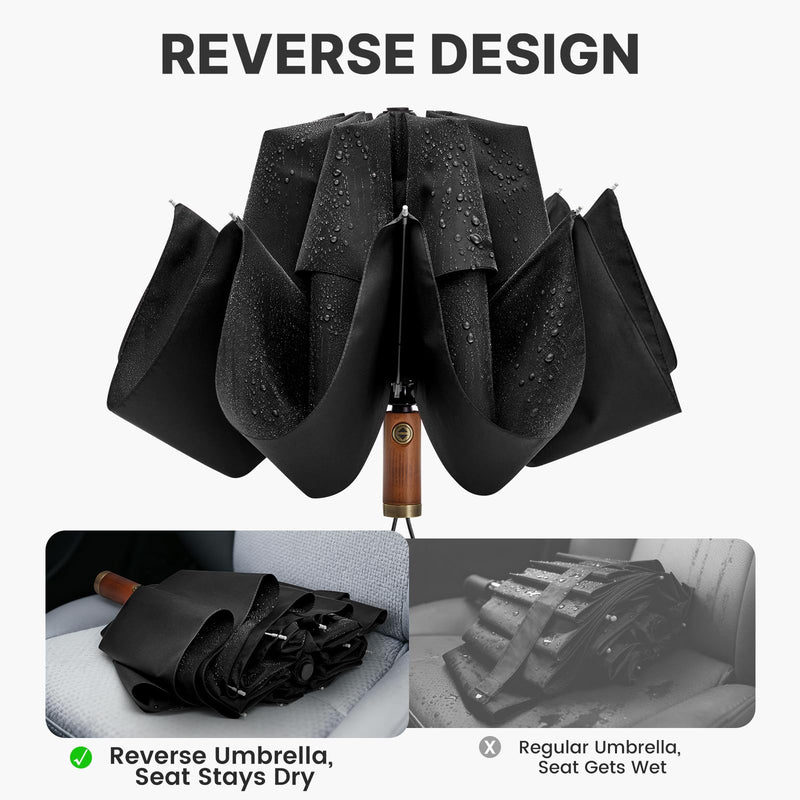 G4Free 62 Inch + 54 Inch Large Reverse Windproof Umbrella,Double Canopy with Automatic Open Close