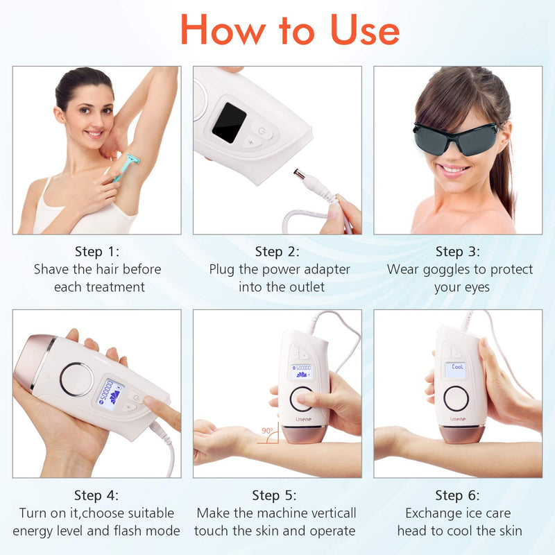 [Australia] - IMENE Permanent Hair Removal Machine for Women & Men, 500,000 Flashes IPL System with Ice Care Function for Full Body Home Use - Safest and Fastest IPL Technology 