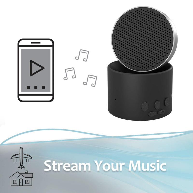 [Australia] - LectroFan Micro2 Non-Looping Sound Machine and Stereo Bluetooth Speaker with White Noise, Fan, and Ocean Sounds for Sleep, Relaxation, Privacy, Study, and Audio Streaming Black 