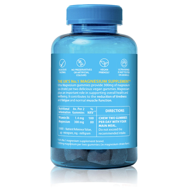 Magnesium Suppplements, Magnesium Citrate Gummies 60 Gummies (Pack of 1)