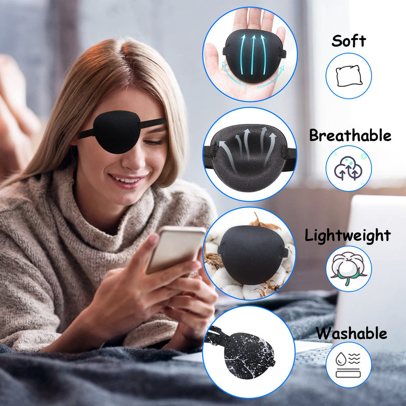 [Australia] - 6PCS Eye Patch, Adjustable Soft Eye Patches for Adults and Kids,Medical Eyepatch,Amblyopia Lazy Eye Patches for Left or Right Eyes, 6 Colors 