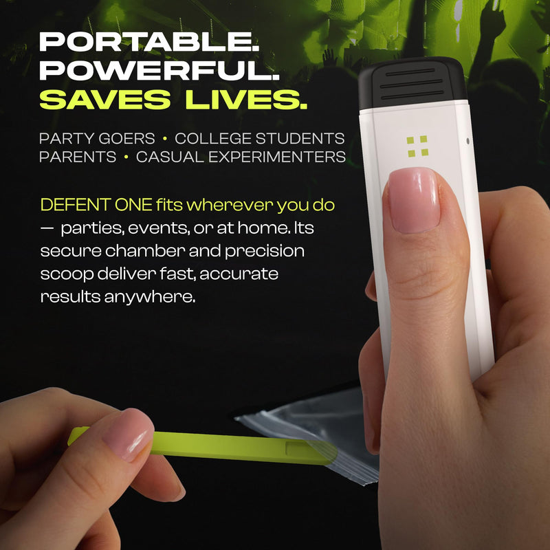 [Australia] - DEFENT All-in-One Fentanyl Detection Device - Single-Use, Patented Drug Test Tech for Instant, On-The-Go Detection at Festivals, Concerts, Parties, Colleges & Home - Alternative to Test Kit & Strips 1 