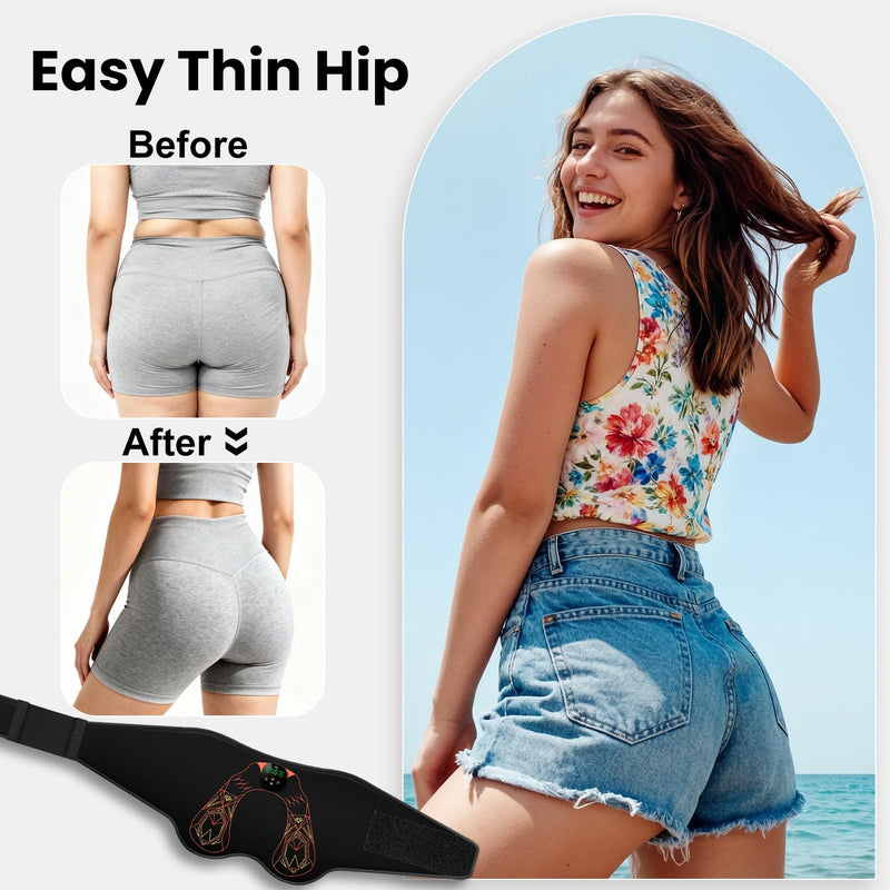 Hip Trainer Glute Muscle Stimulator Belt, Butt Lifting Muscle Toner Machine for Lifting Hips, Home Workout Equipment for Men Women