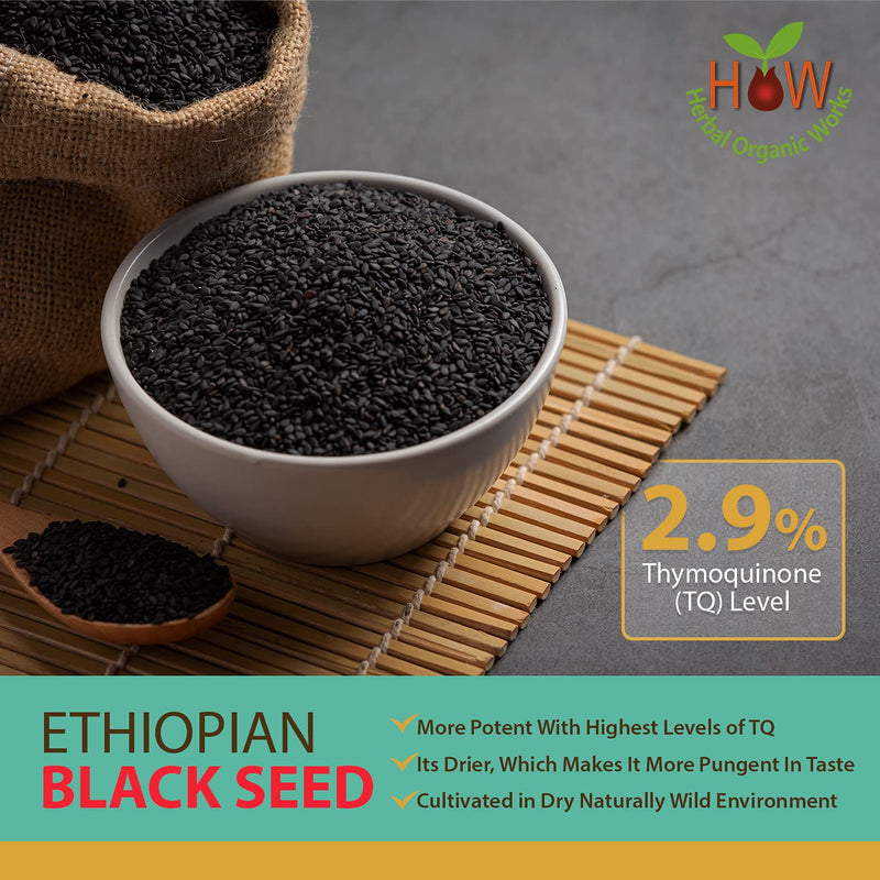 [Australia] - Black Seed Oil 8oz. 100% Ethiopian Pure Black Cumin Seed Oil, 100% Natural Nigella Sativa. 3 Times More Thymoquinone, Cold Pressed in Glass Bottle 8 Fl Oz (Pack of 1) 