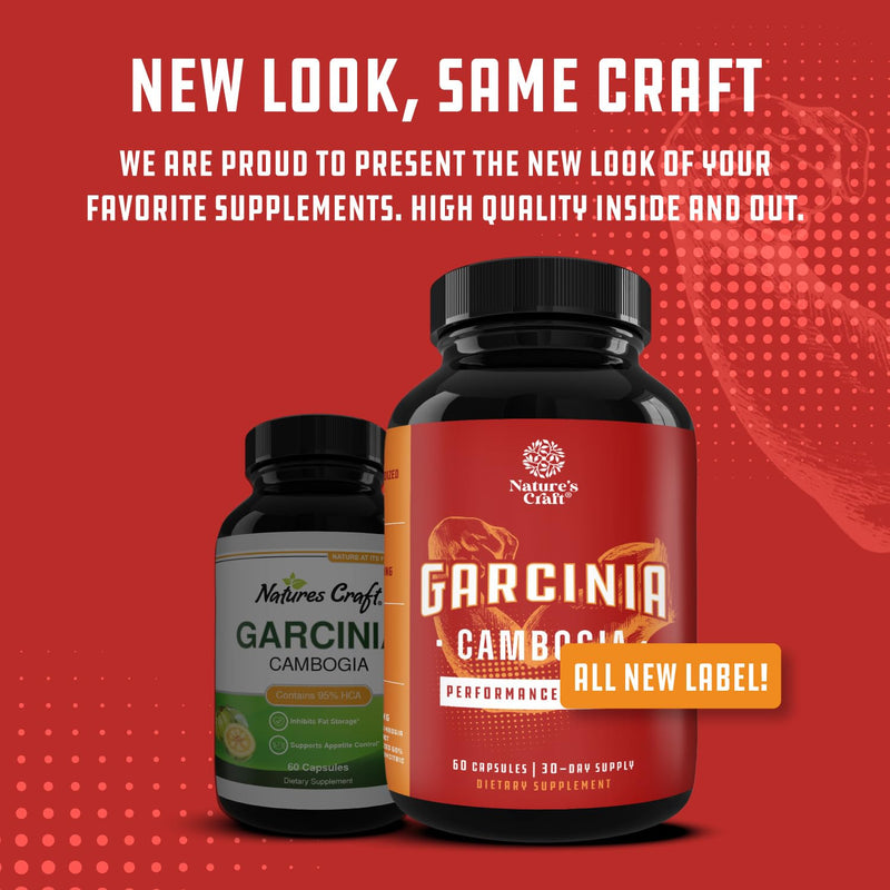 [Australia] - 60% HCA Pure Garcinia Cambogia Extract - Blocks Carb Absorption - Suppresses Appetite - Burns Fat - Natural Weight Loss Supplement for Men & Women 60 Capsules - 30 Servings 