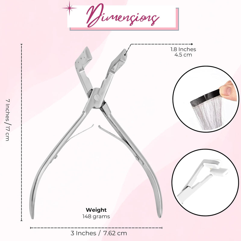 [Australia] - SIVOTE Professional Stainless Steel Tape-In Hair Extension Plier – Silver Clamp Tool for Tape-In Extensions – Hair Extension Clamp Tool with Silicone Pads for Secure Application Tape In Plier S 
