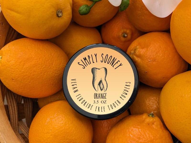 [Australia] - Simply Sooney Fluoride Free Remineralizing Tooth Powder Kid Safe Orange Formula Value Size Up to 6 Month Supply I for Naturally Stronger Teeth I Healthier Gums I Brighter Smile 3.5 oz BPA Free Plastic Jar 