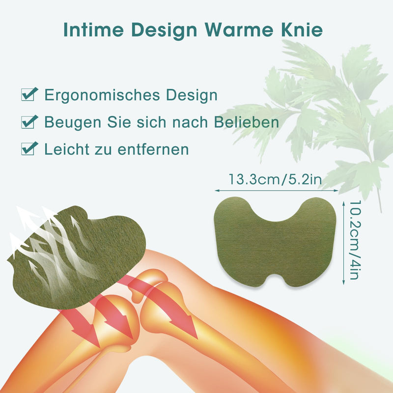 [Australia] - MYMULIKE Knee Pain Relief Plasters, Pack of 60 Pain Relief Patches Knee, Heat Plaster, Wormwood Pain Relief Plaster for Knee, Effective for Knee (60 Pieces) 