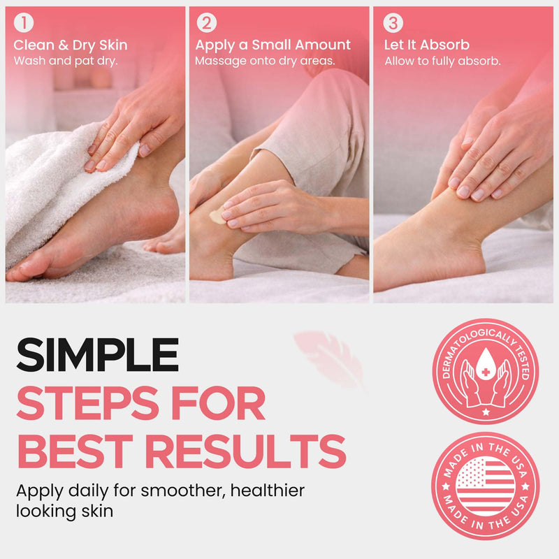 CLEAR Urea Gel 40 Percent Plus 2% Salicylic Acid (4oz) Made in USA | Urea Foot & Hand Cream Softens Cracked Heels & Dry Skin with Tea Tree & Coconut Oil - Callus & Corn Treatment Red 4 Fl Oz (Pack of 1)