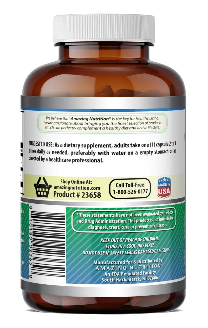 Amazing Formulas GABA with Vitamin B6 Supplement | 500 Mg Per Serving | 200 Capsules | Non-GMO | Gluten Free | Made in USA