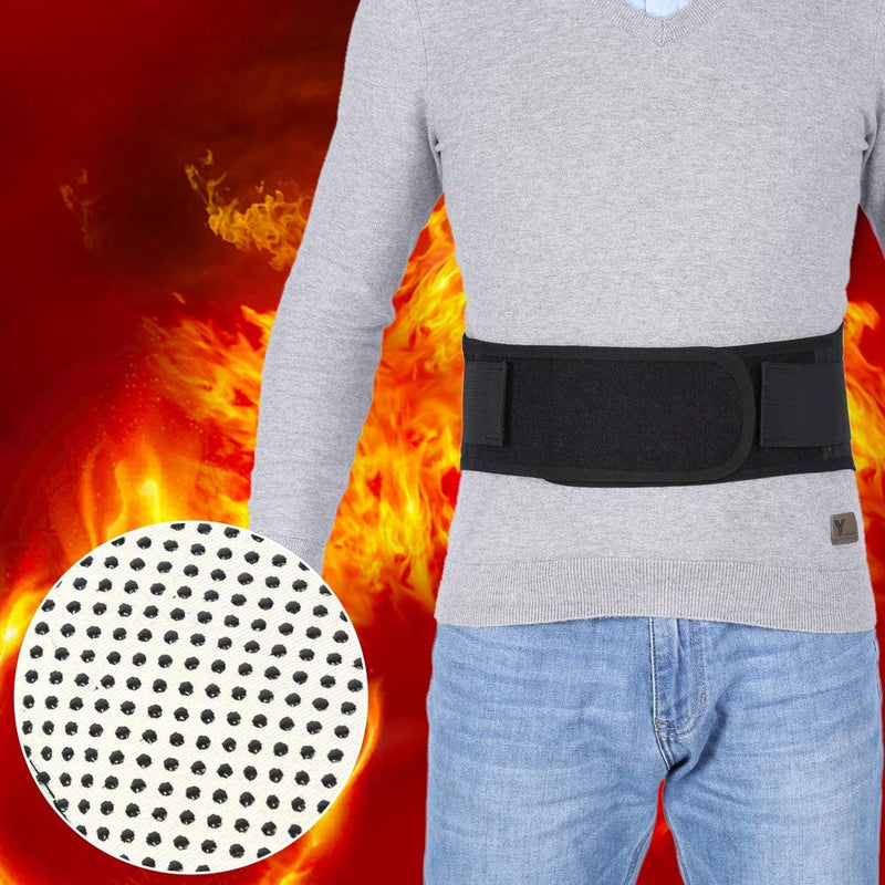 Zyyini Lumbar Support Belt, New Tourmaline Self-Heating Magnetic Belt, Black Magnetic Waist Belt, Support Waist And Maintain A Good Posture, Help To Relieve Pain