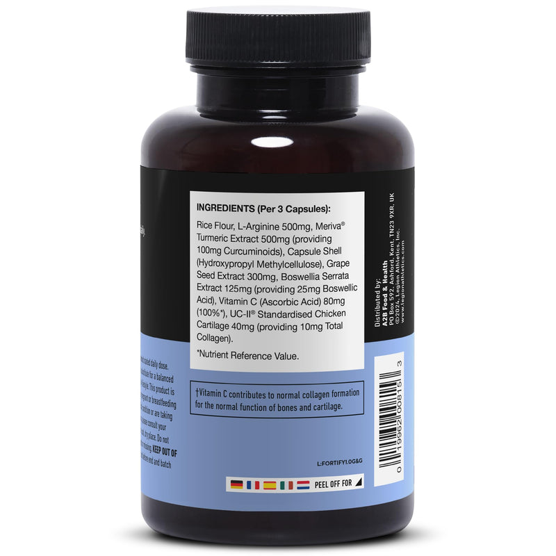 Legion Fortify Joint Pain Supplement - Best Natural Remedy for Anti Inflammation and Improving Joint Mobility. Reduces Stiffness in Jaw, Facet, SI, Hands, Finger, Toe, Hip, Knee & Back. 30 Servings