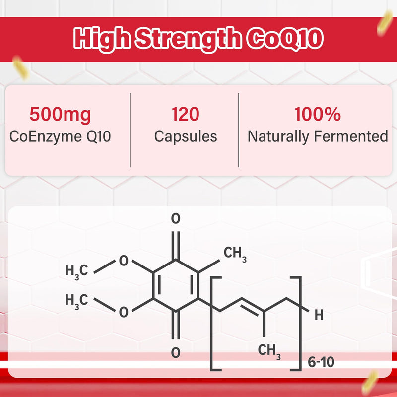 Liposomal ubiquitin CoQ10 500 mg 120 Capsules, Vegetarian Soft Capsules, Better Absorption of phosphatidylcholine, Dietary Supplement