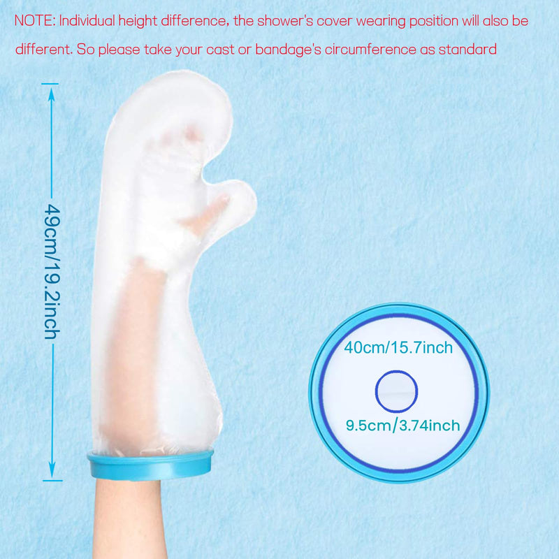 [Australia] - Fasola Plaster Protection Waterproof Arm Child Arm Shower Protection Children for Arm, Hands, Wrists, Elbows, Fingers, Wounds, Reusable Plaster Water Protection Arm, 19 Inch 6-7 Yrs (49 cm) 