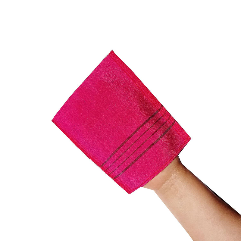 [Australia] - Korean Asian Exfoliating Bath Washcloth Mitt for Remove Dead Skin.Exfoliating Body Scrubber.Exfoliating Gloves for Body Scrub (green2 red2) green2 red2 