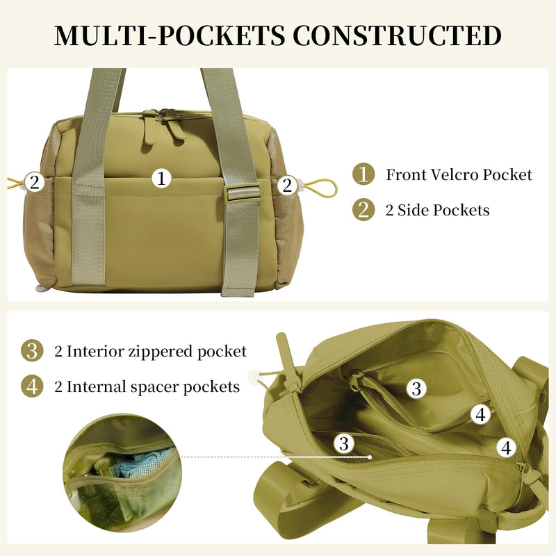 Small Gym Bag for Women Mini Gym Duffle Bag with Wet Compartment,mini duffle Tote Bag small duffle bag for Workout/Sport/Travel (Green) Green