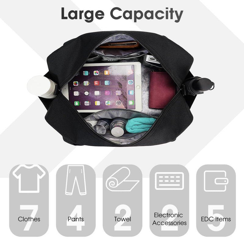 Narwey Travel Duffel Bag with Wet Pocket + Clear Travel Toiletry Bag for Women and Men