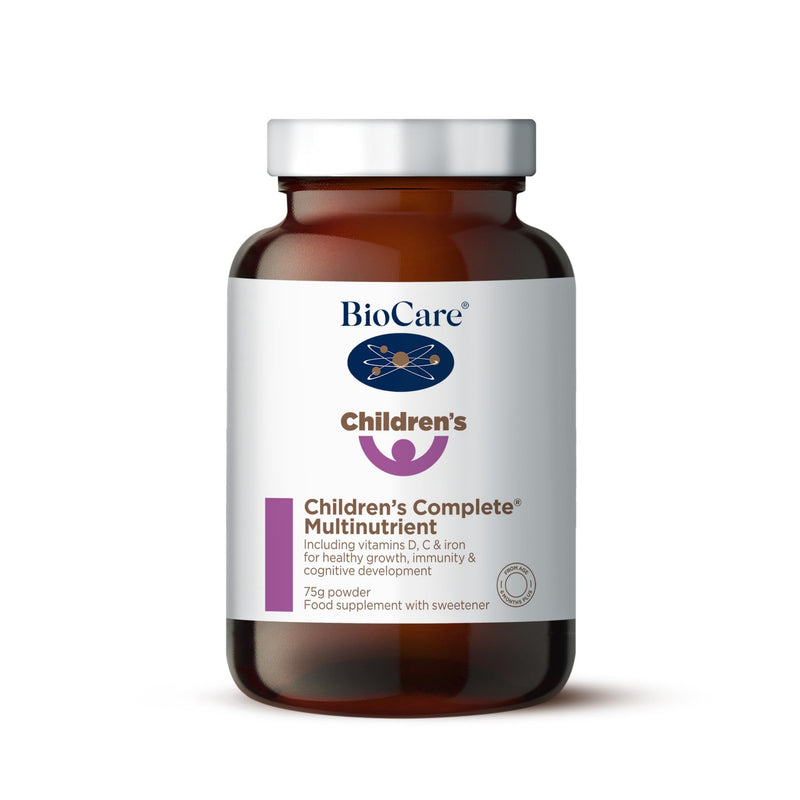BioCare Children’s Complete Multinutrient - Kids’ Daily Powder with Vitamin D, Calcium, Iron, Zinc, Choline & B Vitamins - for Growth, Immune Support & Cognitive Function - Banana Flavour - 75g