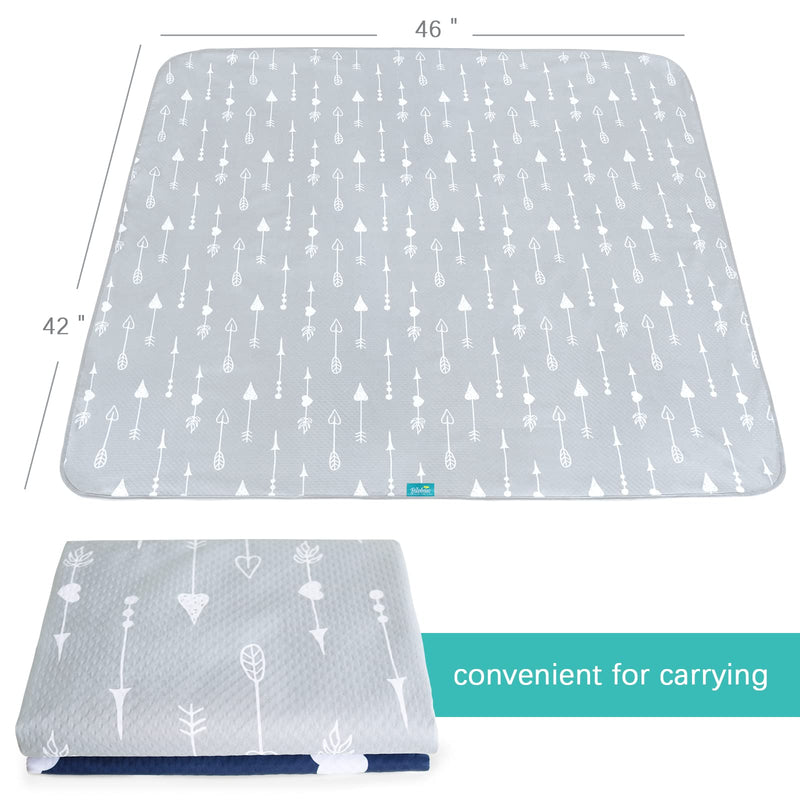 [Australia] - Splat Mat 2 Pack for Under High Chair & Arts & Crafts & Eating Mess, Waterproof Baby Playtime Anti-Slip Mat for Floor or Table, Reusable & Portable Splash Mat 42” ×46” Cloud & Arrow 42x46-inch 