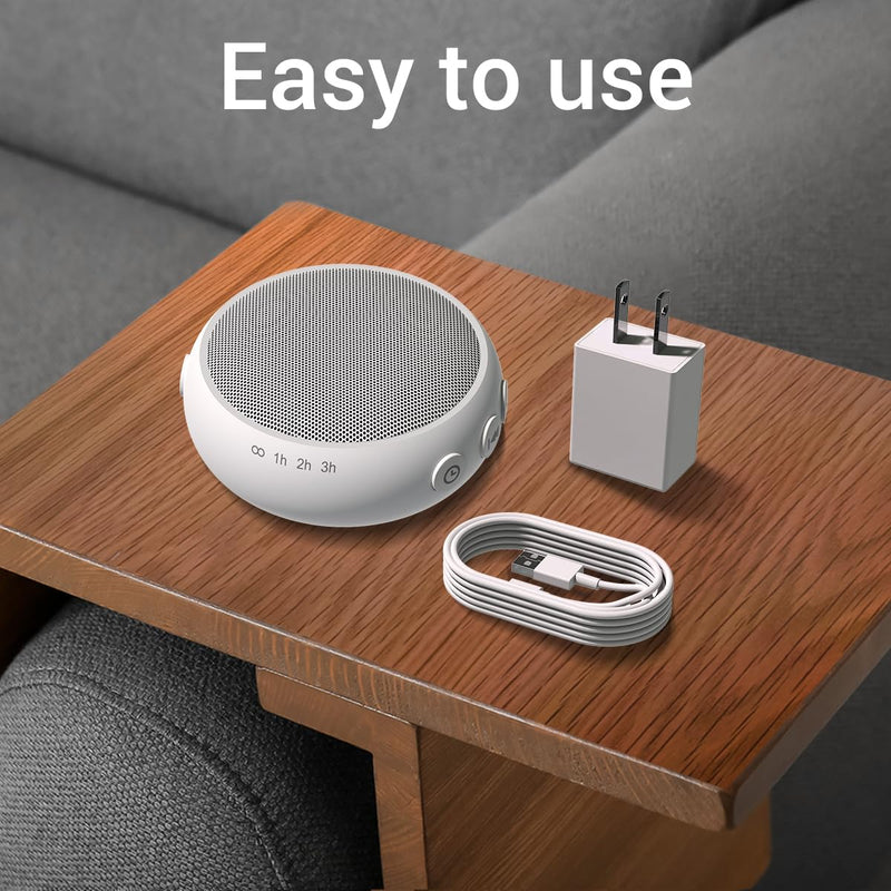 [Australia] - Mini Sleep Sound Machine Travel White Noise Machine with 30 Soothing Natural Sounds 36 Volume Control Pink Brown Noise Machine for Baby Kid Adults Noise Maker Powered by AC or USB Sleep Timer 