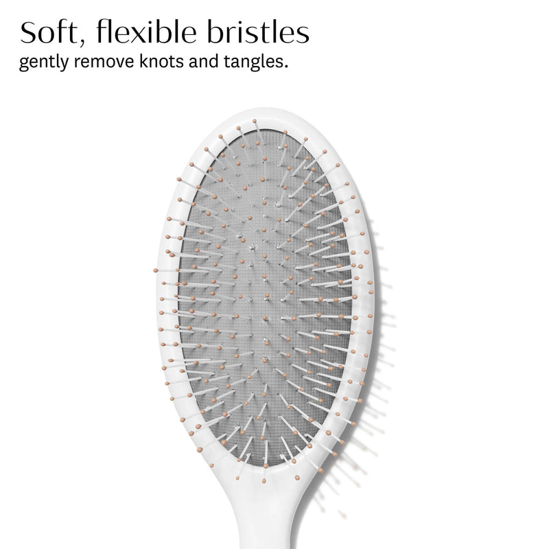 T3 Detangle Duo Brush Set | Detangling Brush and Shower Comb Set | Comb to Disperse Liquid & Brush to Detangle Wet Hair| For All Hair Lengths and Textures, white, 1 Count (Pack of 1)