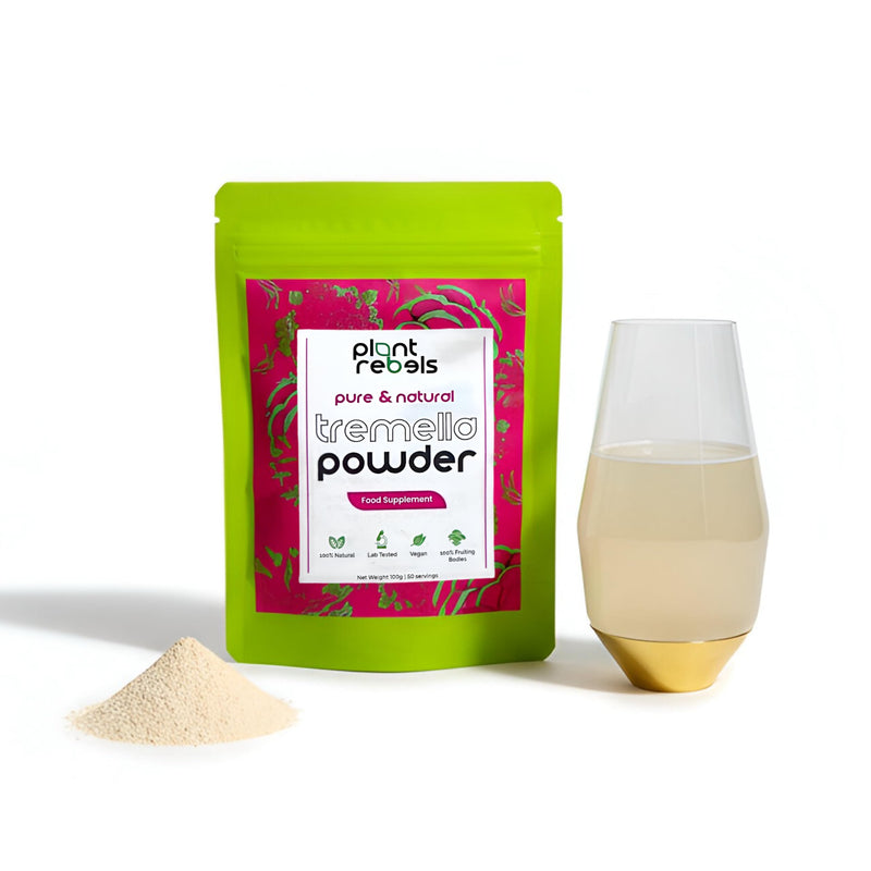 Tremella Mushroom Powder 10:1 Extract (100g) – Snow Fungus Powder for Skin Hydration & Collagen Support | Vegan | Pure Fruiting Body | No Additives | 50 Servings
