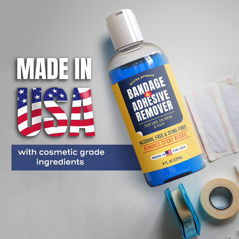 [Australia] - Sting-Free Adhesive Remover - Gentle & Pain-Free Bandage & Strong Adhesive Remover | Ideal for Sensitive Skin, Sports Tape, Dialysis Ports, Continuous Blood Glucose Monitoring & Colostomy Bag Care 