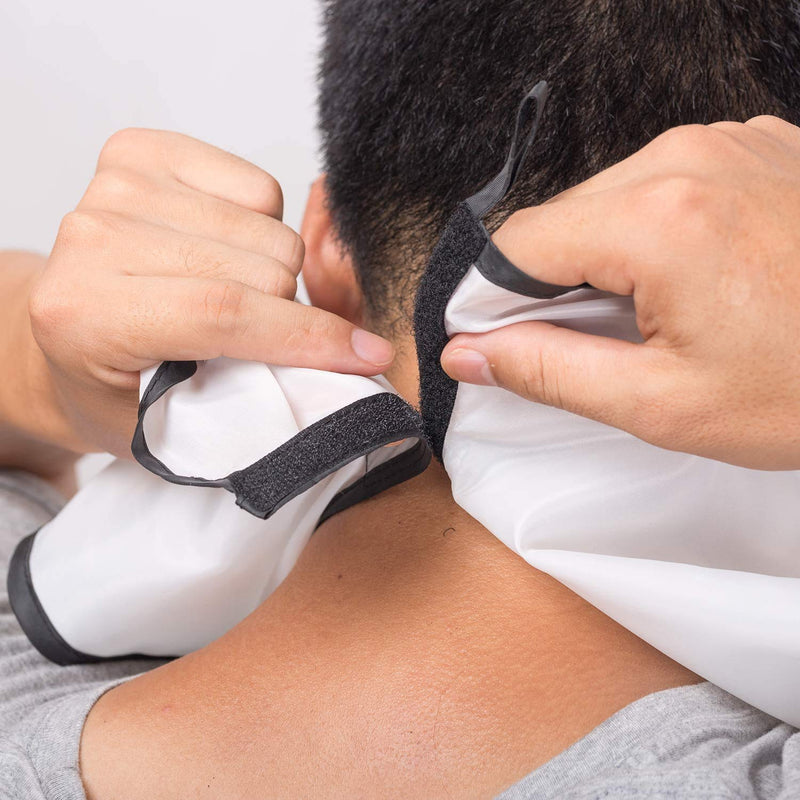 [Australia] - AEESRRU Beard Shaving Bib, Beard Apron for Men, With Suction Cups, Beard Apron for Beard Design, Beard Apron for Husband, Father's Day, Boyfriend (White) White 
