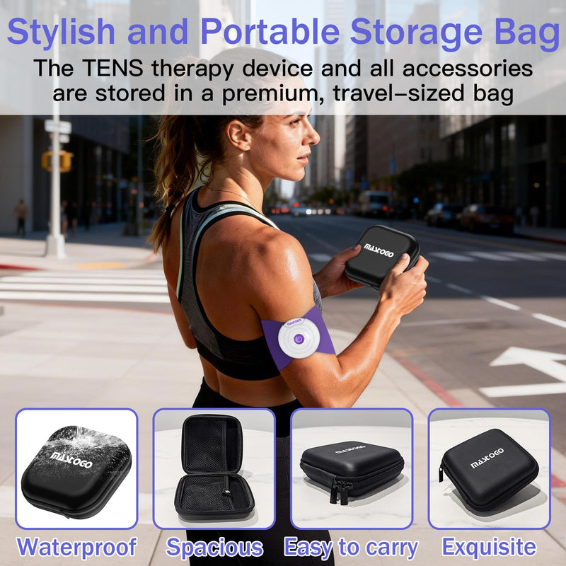 APP Wireless TENS Unit Muscle Stimulator 12 Modes for Pain Relief | Dual Host Independent Control, EMS Muscle Stimulator for Back, Shoulder, Legs Pain Relief, 20 Intensity, 8 Pcs Electrode Pads
